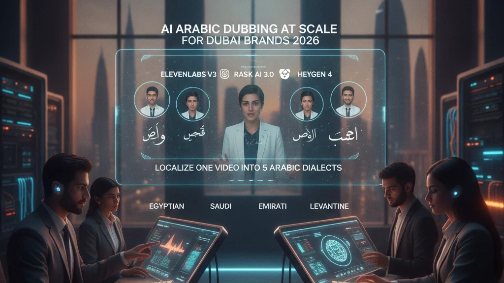 AI Arabic Dubbing at Scale for Dubai Brands in 2026: How ElevenLabs v3, Rask AI 3.0, and HeyGen 4 Localize One Video into 5 Arabic Dialects