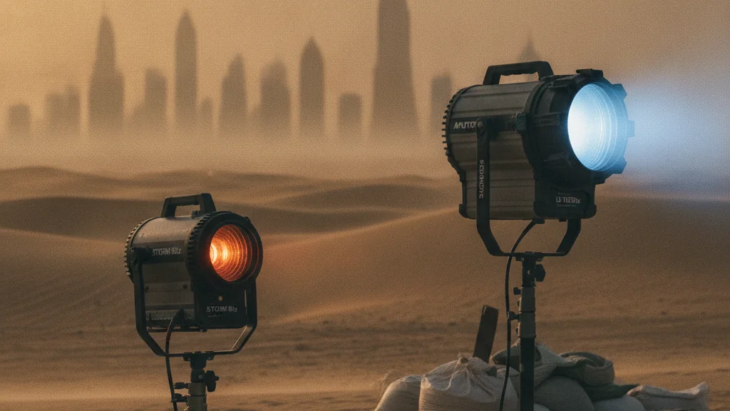 Aputure STORM 80c and LS 1200d: New LED Lighting Built for Dubai's Heat and Sand