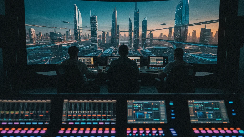 AI-generated video frame previewing Sora 2 capabilities for Dubai creative studios